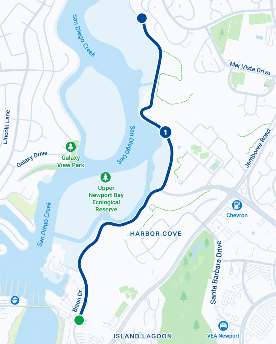 Newport Mesa Spirit Run 5K Race & 5K Walk course overview map
