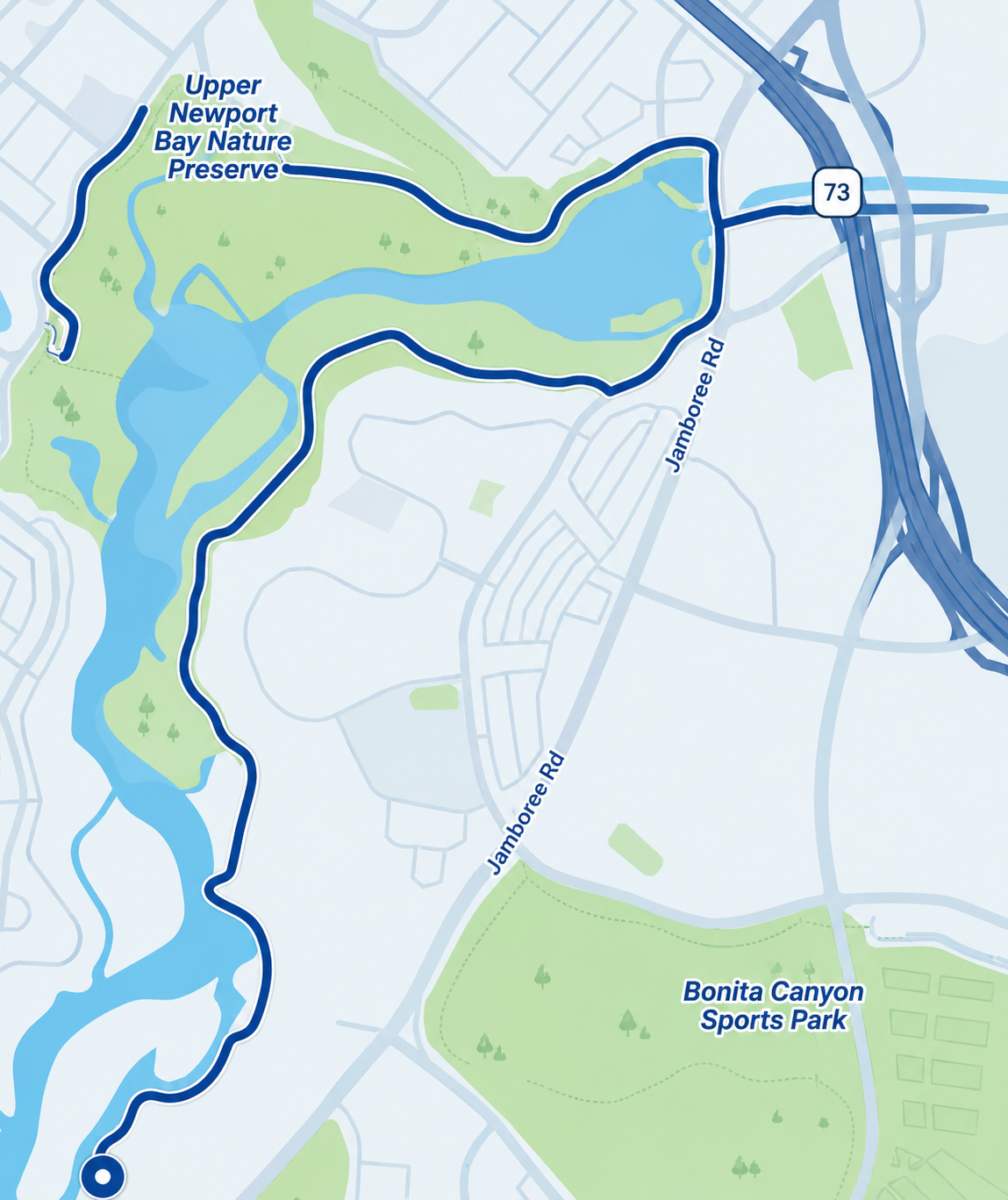 Newport Mesa Spirit Run Half Marathon course overview map